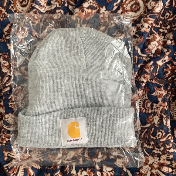 🆕New Carhartt beanie winter hat marled grey wool - Picture 4 of 4